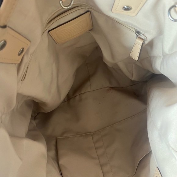 COACH Metro 26141E Metallic Silver Vachetta Leather XL Tote Weekend Bag - Picture 5 of 11